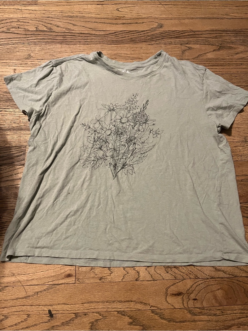 DOE Grey Floral Sketch Tee
